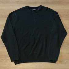 VTG Y2K Preppy CHAPS Men  s Sweater XL Green Crewneck Cotton Pullover Knit