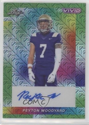 2024 Leaf Vivid Green Mojo 4/4 Peyton Woodyard #BA-PW1 Auto 3hd