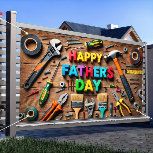 Happy Father's Day Photography Backdrop Banner Fixing Tools Fathers Day Theme Pa - Picture 3 of 6