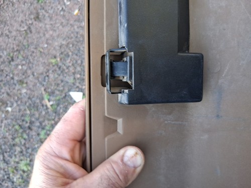 1987 - 1991 Ford F150 F250 F350? Glove Compartment Box Beige/brown No Key - Picture 9 of 12