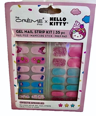 The Creme Shop x Sanrio Hello Kitty Gel Nail Strip Kit 35 PC - Sweetie Sprinkles