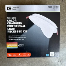 Commercial Electric 6 in Color Changing Directional Light Recessed Kit