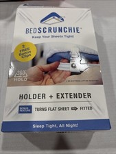 Bed Scrunchie 360 Degree Hold Bed Sheet Holder Straps 2 Bonus Clip New Open Box