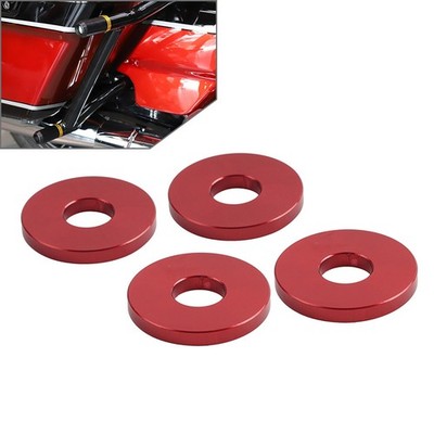 4X Motor Satteltasche-Sturzbügel-Zierabstandhalter für Harley Road Glide Rot