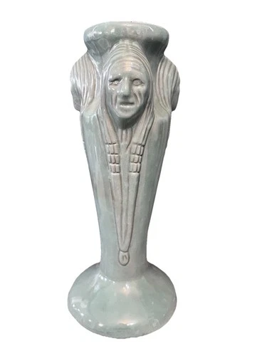 Van Briggle Art Pottery Vase Blue Green Colorado Ceramic Signed HVM 12" Signed