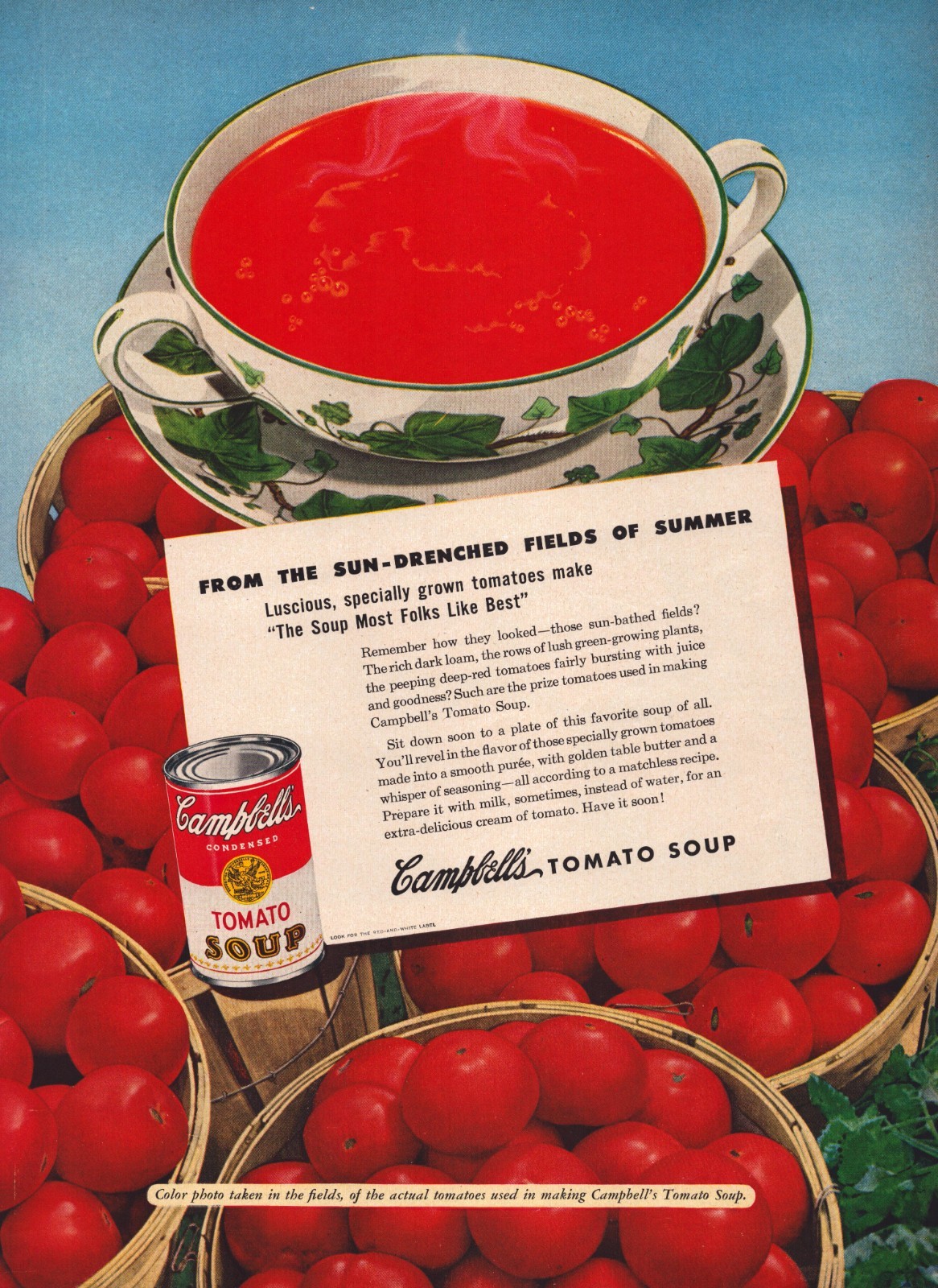 Campbell's Tomato Soup 1949 Magazine Print Ad Full Page