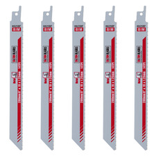 5x R825BF Saxton 200mm Heavy Duty Reciprocating Sabre Saw Metal Blades 