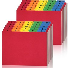 Noveread 2 Set 50 Pcs Alphabet File Dividers A-z Top Tab Guides Set, Letter Size