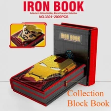 Iron Man Spiderman Building Block Book Toy Boy Marvel Collection Handbook Gift