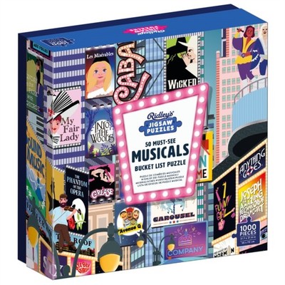 50 Must-See Musicals Bucket List 1000-Piece Puzzle by  Ridley... - 9781797232225