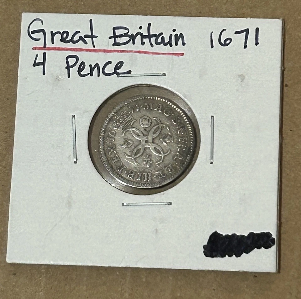 1671 Charles II 2nd Maundy Four-Pence Silver Coin | Fine Collectable Grade - Image 3 of 4