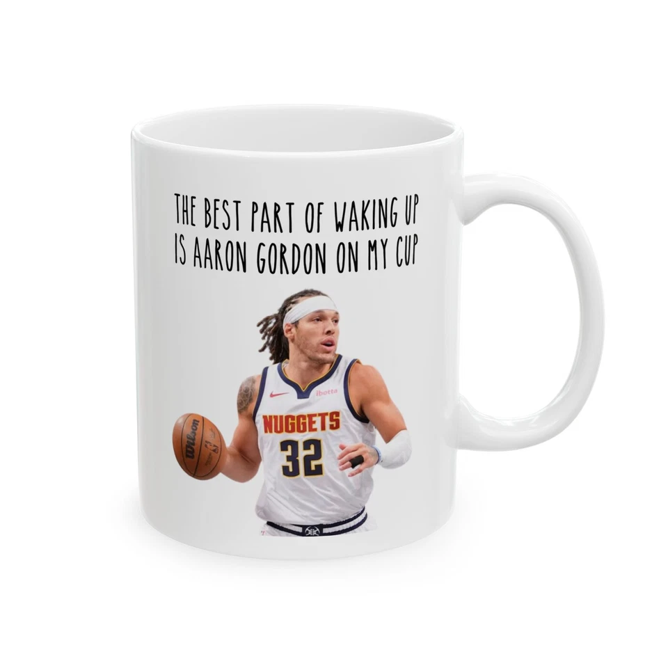 URBANSIPS CREATIONS Aaron Gordon Coffee Mug (11oz, 15oz), Denver Nuggets Basketball Fan Gear