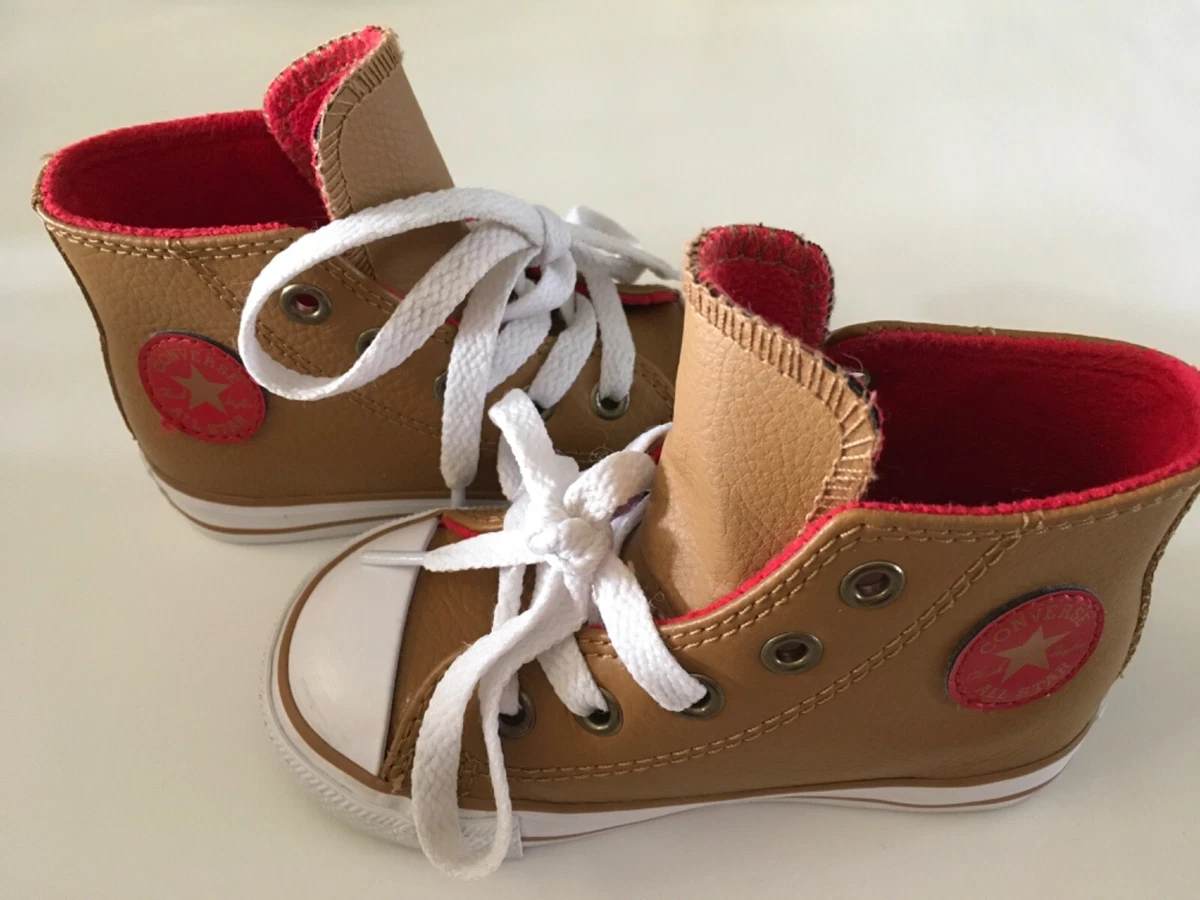 Converse Chuck Taylor All Stars HI top sneakers brown leather