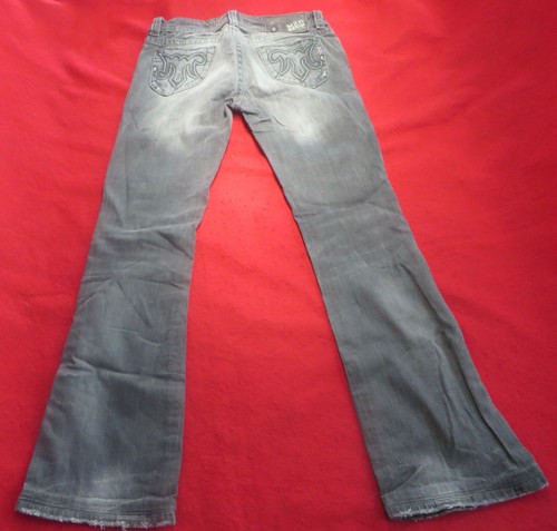 Vintage MEK BERLIN Denim Mens Gray Jeans -Factory Distressed-Boot cut- 29w 34l