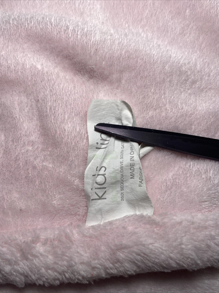 Manta de bebé Kids Line naranja tigre cachorro rosa suave felpa polar Lovey 31"x38" Foto 3 de 4