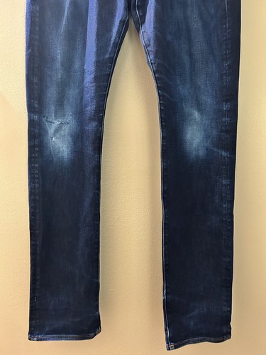 G Star Raw Jeans Men 33X34 3301 Tapered Zip Button Fly Dark Blue Denim - Picture 3 of 13