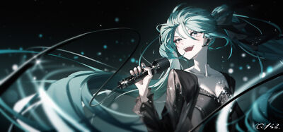 Anime hatsune miku microphone bai yemeng vocaloid girls Play Gaming Mat Desk