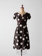 Ali Rahimi for Mon Atelier black polka dot dress custom made couture size 6