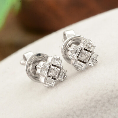 Spectrum 0,16 Ct SI/H Baguette Diamant Ohrstecker 10k Weißgold Weiß