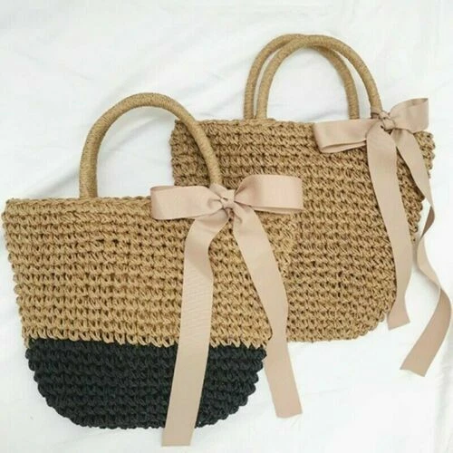 Straw Exterior Medium Bags & Handbags for Women
