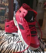 Jordan Flight Club '91 Retro Red White Basketball Shoes Youth Size 5