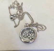 Auth PANDORA 925 Silver Floating Locket 