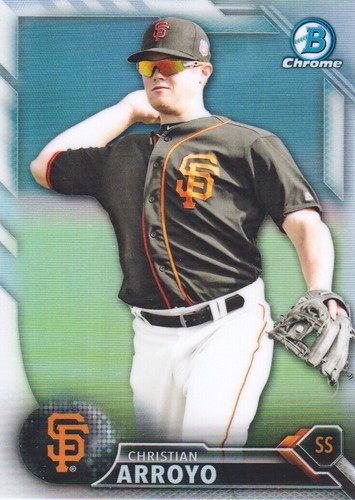 2016 Bowman Chrome Draft Baseball Refractors #BDC-126 Christian Arroyo - 第 1/2 張圖片