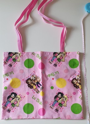New Handmade Bratz Dolls cotton Fabric Tote Bag. Reusable. Shopping Bag. eBay