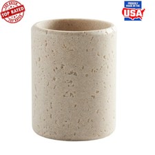 Faux Stone Toothbrush Holder Durable Bathroom Organizer Easy Clean Wide Opening
