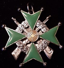 Sch&uuml;tzenstern;  Sch&uuml;tzenfest 1969, 835 Silber, emailliert, Sch&uuml;tzenscheibe;