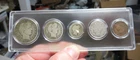 US Antique Silver Coins Set, Liberty Head 50 25 10 5 1 Cents, Graduation Gift