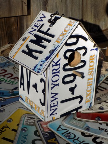 New York NY Excelsior White License Plate Bird House ~FastFreeShip~ - Picture 3 of 11