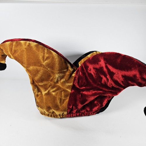 Goofy's Hat Co. Jester Hat Cap Walt Disney Made In U.S.A. Red, Black, Yellow - Picture 2 of 9