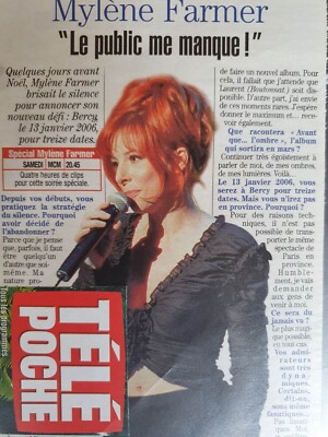 1403 - MYLENE FARMER - PRESSEARTIKEL - TELE POCKET - 31.01.2005