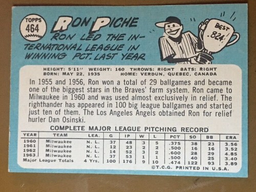1965 Topps Baseball Singoli - Scegli la tua carta -- 371-598 -- numeri alti - Foto 189 di 357