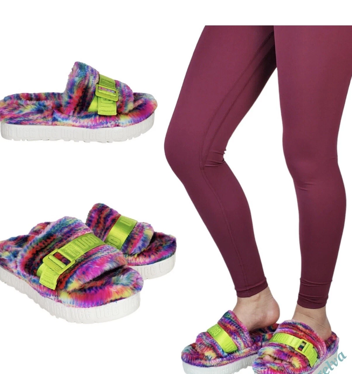 UGG® Sandali donna Fluffita Pixelate plateau multicolore