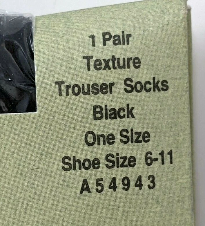 Nuevo QVC Legacy Leggwear Textura Pantalón Calcetines Talla Única 1 Par Negro A54943 A21 Foto 3 de 3