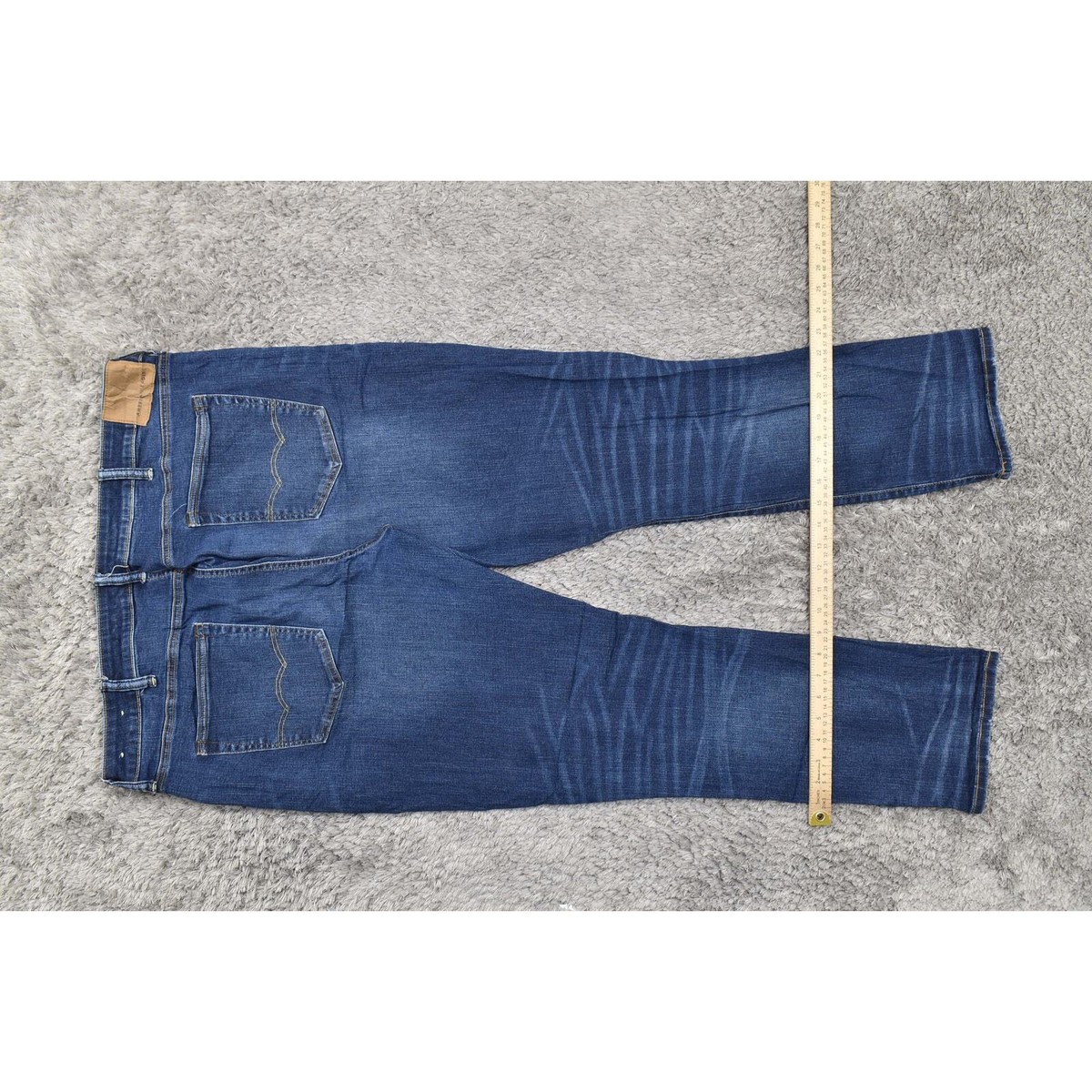 (No 0707) AMERICAN EAGLE 22インチ ブルー American Eagle Outfitters Mens Blue Flat Front Distressed