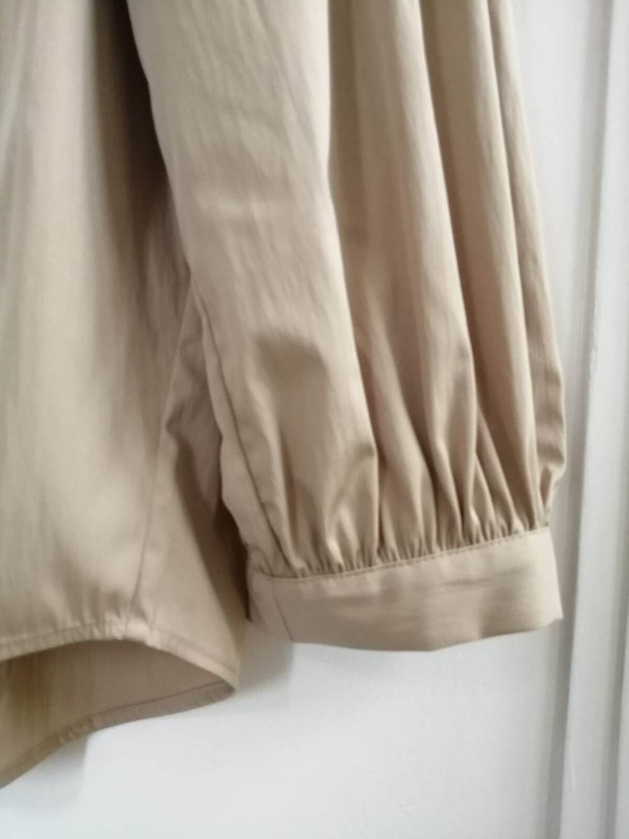 Massimo Dutti shirt top blouse beige XS S 2 4 6 CAMPAIGN