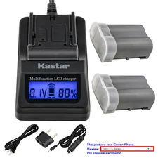 Kastar Battery LCD Fast Charger for Nikon EN-EL15e & Nikon Z7 Nikon 1V1 Camera