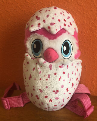 10  Hatchimals Backpack Pink & White Hatching Chick Adjustable Straps See Descr.