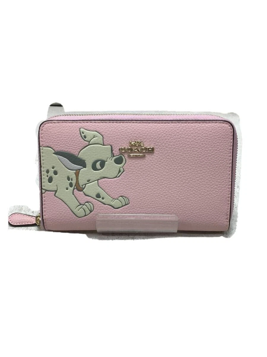 COACH x Disney 101 Dalmatians leather long wallet Used Pink