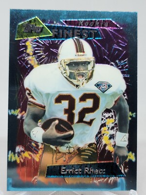 Eric Rhett Signature Errict Rhett 1995 Topps Finest #21 Rookie Card RC Tampa Bay Buccaneers ...