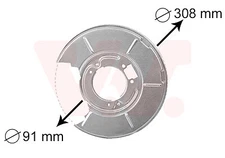Van Wezel 0646374 splash plate, brake disc for BMW