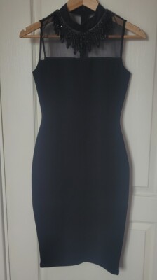 Needle & Thread Embellished Bodycon Cocktail Dress  Size Uk 6 Black