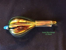 High Percentage Salmon Trolling Fly- UV on Black Series 4” -Pack Of 3 Rigged