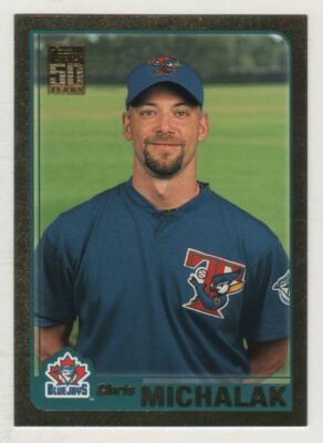 2001 Topps Traded Gold #060 Chris Michalak Blue Jays BV$4 ####/2001 #60