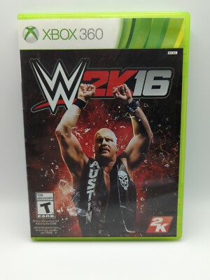 WWE 2K16 Microsoft Xbox 360 CIB Tested & Working Stone Cold Steve Austin