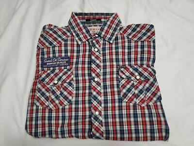 The Scotch Co Laundry I Like it, It's My SCOTCH Plaid Pearl Snap Shirt SZ XL