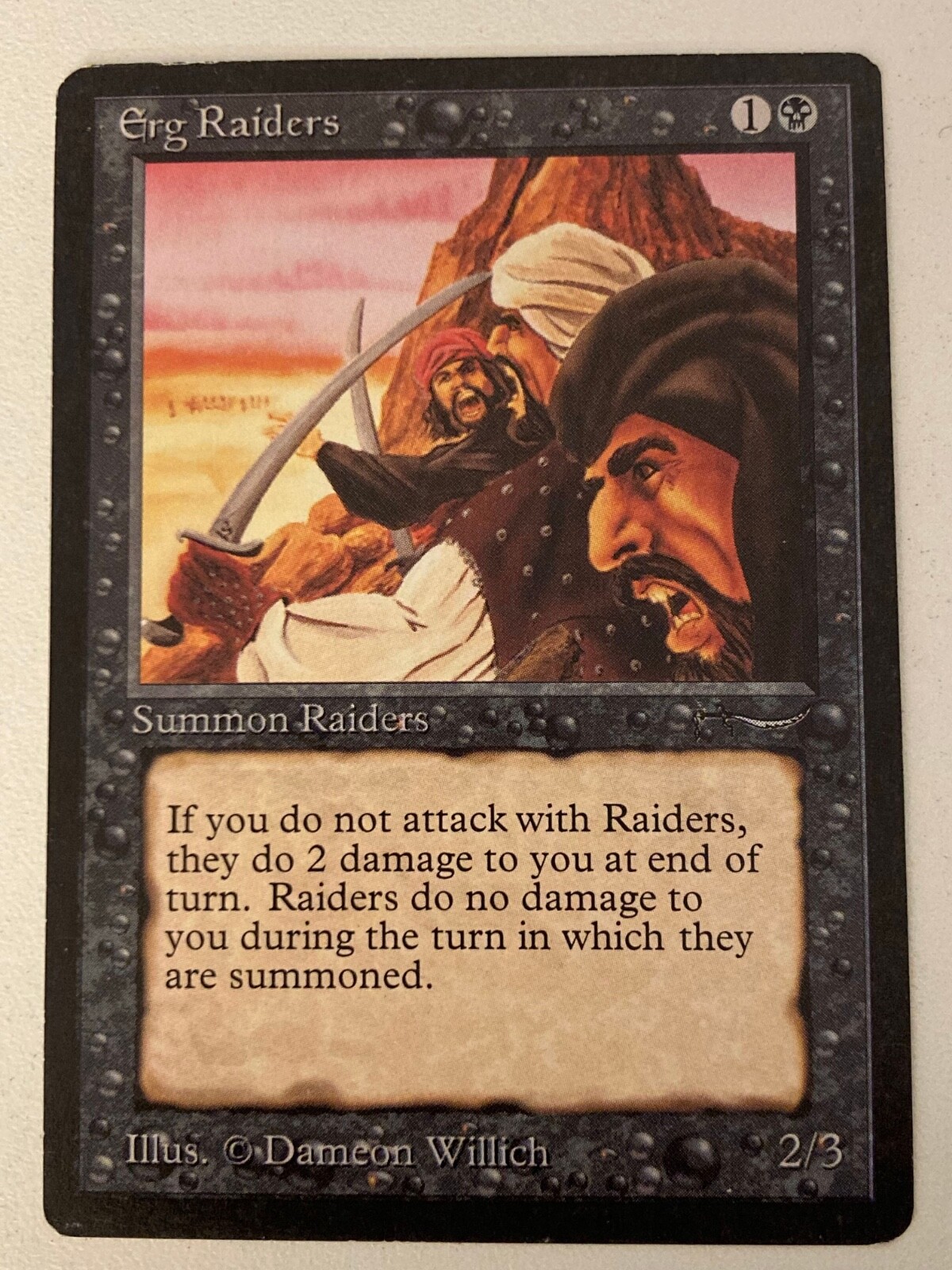Magic the Gathering MTG Arabian Nights Erg Raiders Light MP (Beta Bob)